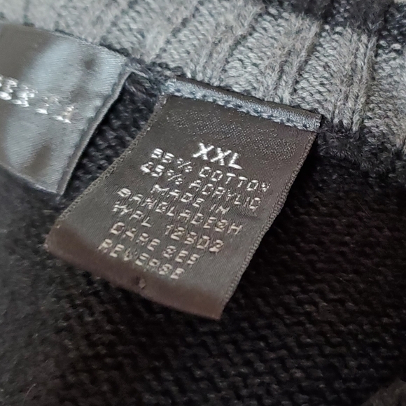 Oscar de la Renta Charcoal Gray Corded Cotton Blend Knit Long Sleeve Sweater XXL - Picture 13 of 13